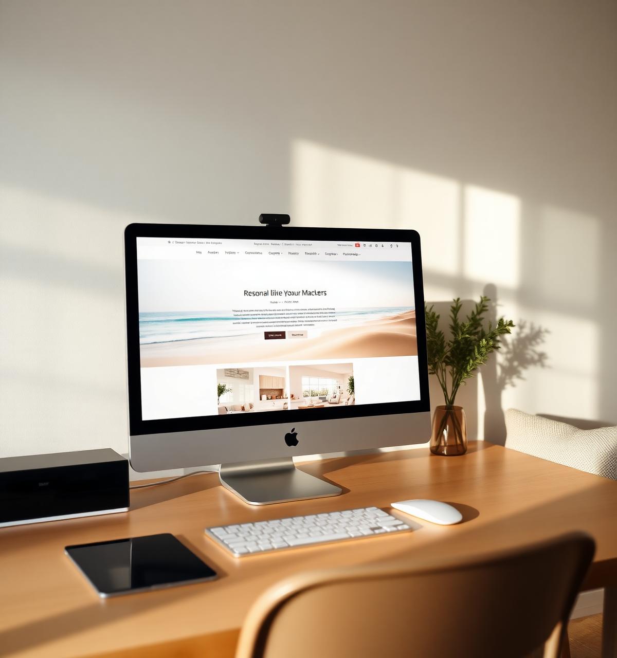 Pagevine designed website displayed on a workstation